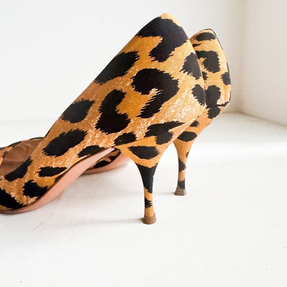 Casadei Animal Print Low Heel Pointy toe Classic Heels 9.5 - Picture 5 of 8